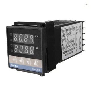 Bộ điều khiển nhiệt độ lcd kỹ thuật số pid rex-c100 + cặp nhiệt điện k + max.40a ssr