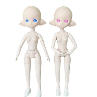 1 / 7 Bjd Elf Phụ Kiện Búp Bê Không Trang Điểm Đầu Búp Bê 3D Mắt 18 Khớp Di Động Cơ Thể Phụ Kiện Đồ Chơi