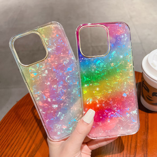 Ốp Điện Thoại Cầu Vồng Sang Trọng Cho iPhone 15 14 13 12 11 Pro Max 14 Plus Vỏ Đá Cẩm Thạch ốp Lưng