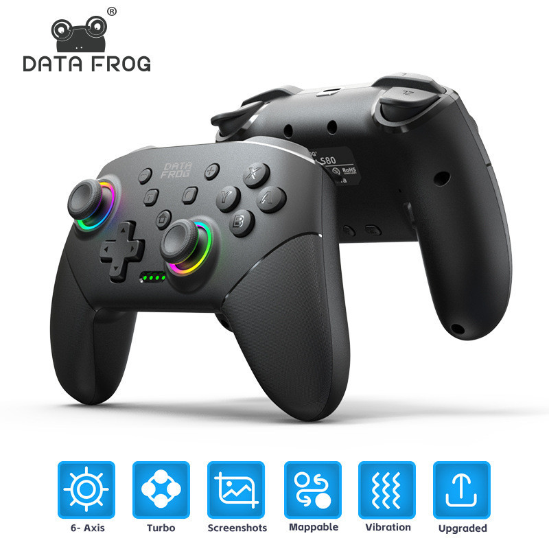 Bộ điều khiển không dây DATA FROG cho Nintendo Switch OLED / Lite Console Pro Tay cầm chơi game với 