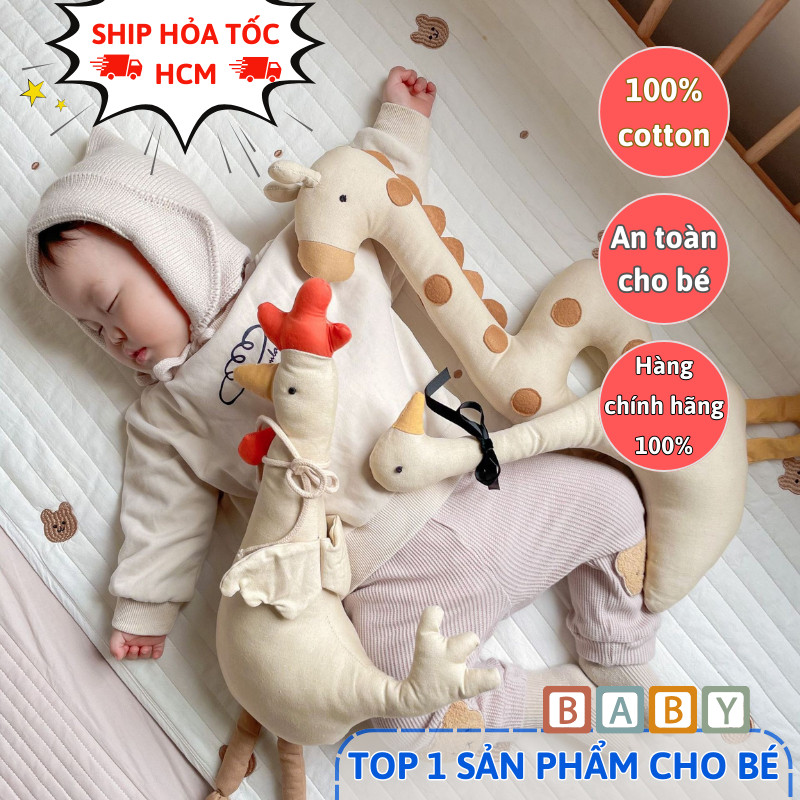 Thú Ôm Ngủ M.M HOUSE Cotton Mềm, Nhỏ Gọn Cho Bé Ngủ Sâu