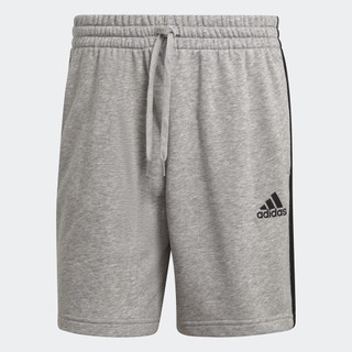 Adidas Phong cách sống Quần short vải thun da cá 3 Sọc Essentials Nam Xám GK9599