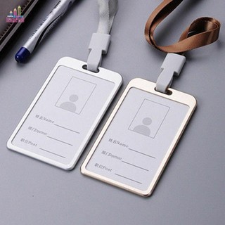 JESJELIU Hộp đựng thẻ ID Nhân viên Đồ dùng văn phòng Túi đựng kim loại Giấy chứng nhận bảo mật Công ty Thẻ thông hành kinh doanh
