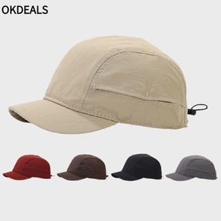 OKDEALS Mũ Bóng Chày, Mũ Chống Nắng Có Thể Điều Chỉnh Cotton, Thời Trang Nhanh Khô Chống Nắng Ngắn Vành Golf Bố Nón Nam Nữ
