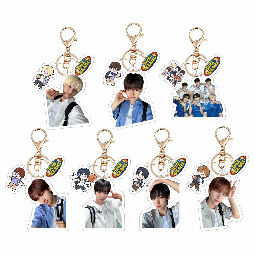 TWS CLUB Acrylic Móc Chìa Khóa Hoạt Hình Trong Suốt Móc Khóa Treo Album HÈ BEAT Kpop Móc SHINYU HANJ