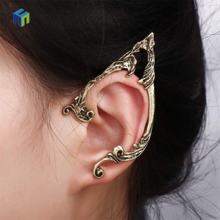 Gothic Yêu Tinh Ear Cuff Punk Thiểu Số Tai Móc Hợp Kim Kẹp Bông Tai Nữ Hàn Quốc Xương Tai Kẹp