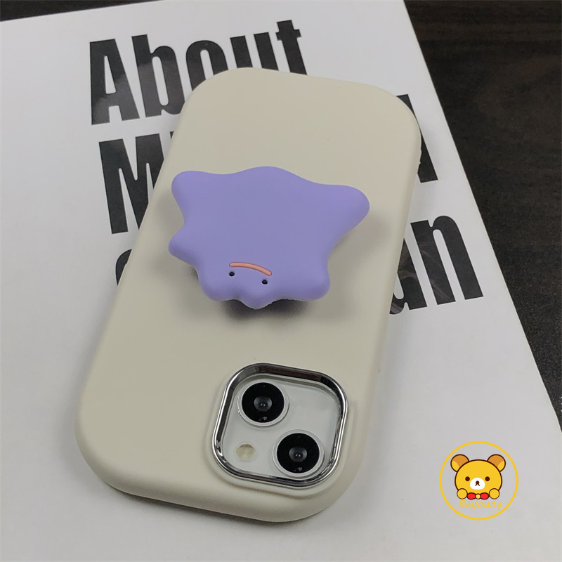 Ốp điện thoại hình quái vật nhỏ màu tím dễ thương cho OPPO A3 Pro Reno 12 8T 7 Pro 7Z 8Z 7 8 Lite 6 