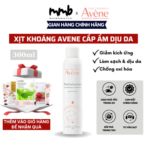 Xịt khoáng Avene xịt khoáng dưỡng ẩm toner cấp ẩm da dịu da phục hồi da nhạy cảm da khô dầu mụn 300ml chính hãng sizelớn