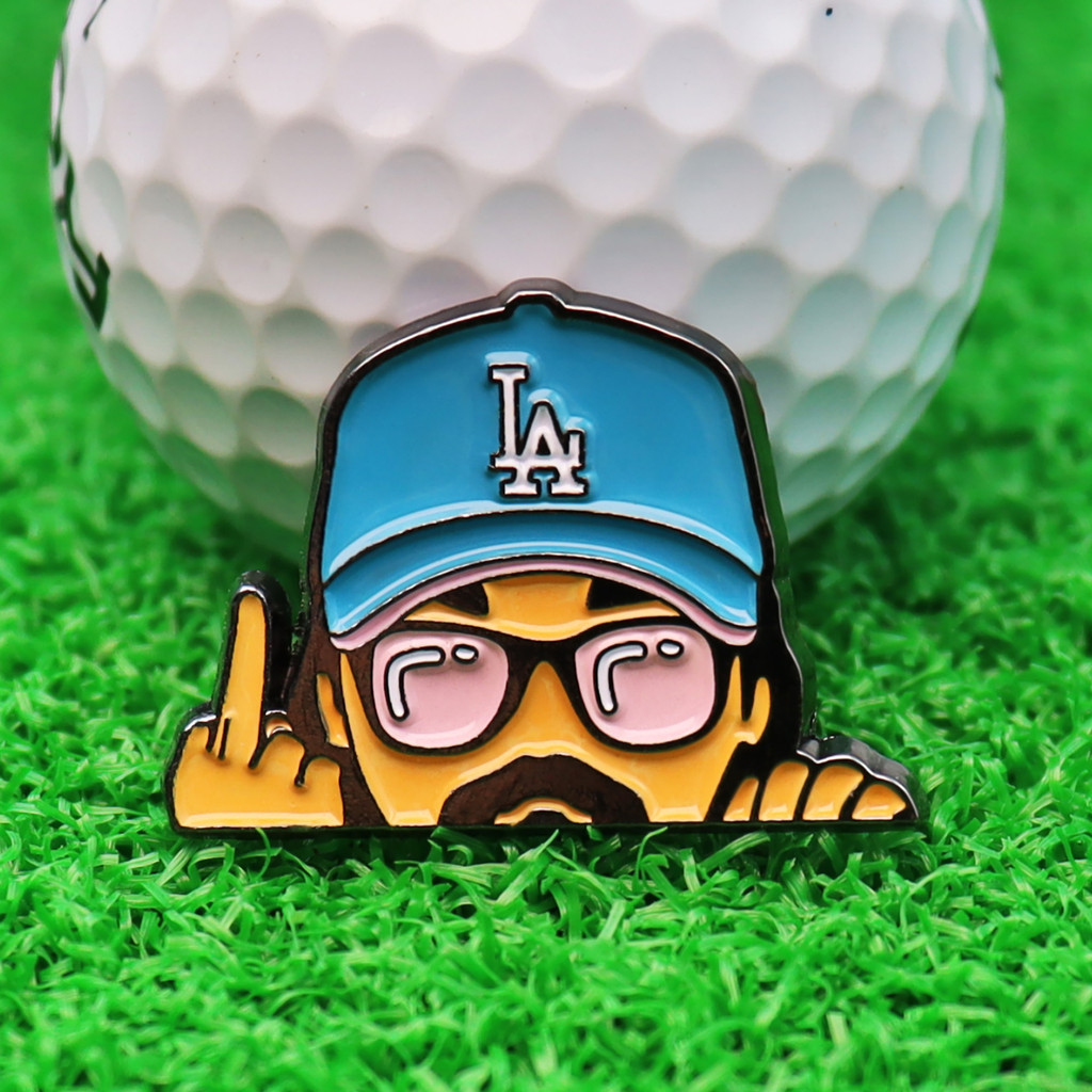 Golf Cap Decorative Clip Cartoon Creative Enamel Pins Baseball Hat Accessories Brooches T96E