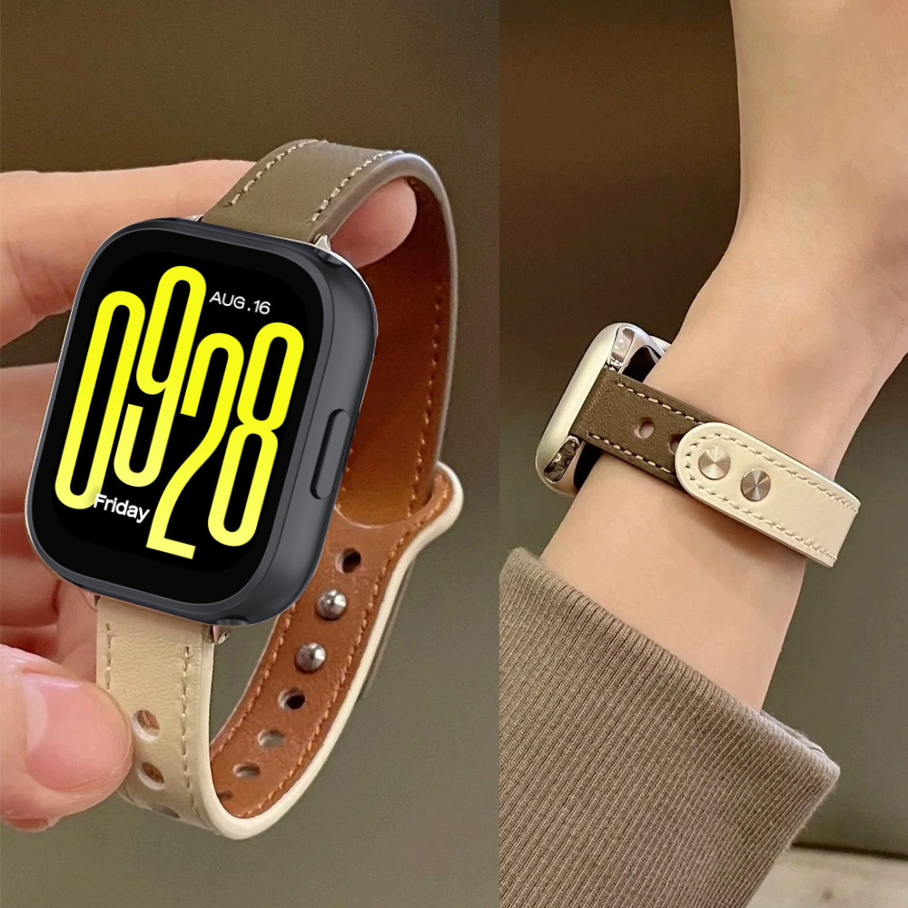 Dây đeo đồng hồ bằng da mỏng cho Redmi Watch 5 Active Smart Watch Vòng đeo tay Redmi Watch 5 Lite Dâ