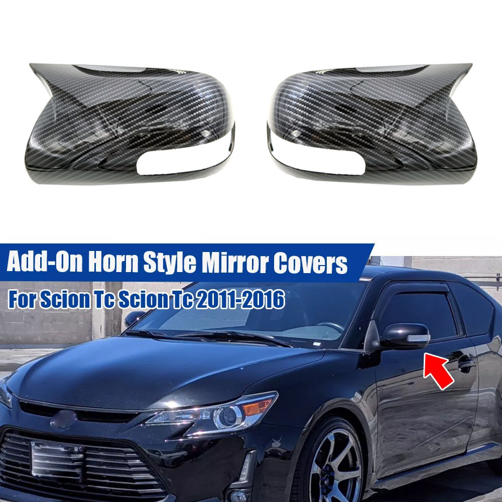 Cho 2011-2016 Scion TC Xe Ô Tô Dán Gương Chiếu Hậu Bên Gương Nắp Cánh Cửa Bên Ngoài Phía Sau Trường 