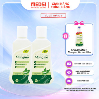 Combo 2 chai dung dịch vệ sinh phụ nữ MANGINO WOMEN tươi mát dịu nhẹ, kháng khuẩn ngừa viêm 120ml
