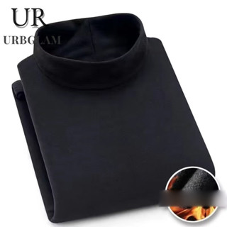 Áo thun nam dài tay hai mặt Dralon nửa cổ rùa lót lông cừu giữ ấm bên trong phù hợp với áo len