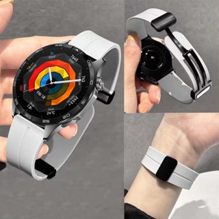 Dây đeo khóa gấp 20mm 22mm cho Huawei Watch GT 5 / 4 / 3 / 2 Vòng đeo tay từ tính bằng silicon 46mm cho dây đeo đồng hồ Huawei GT3 / 2 42mm