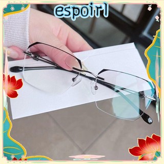 Kính mắt vuông ESPOIR, Kính đọc sách chống ánh sáng xanh dành cho doanh nhân, Kính mắt bằng kim loại siêu nhẹ thanh lịch Kính mắt quang học văn phòng