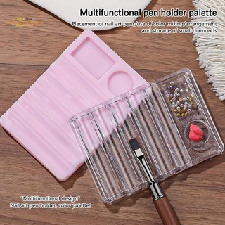 Goldens Nail Brush Rack Kệ Paing Pen Rest Holder UV Gel Brush Holder Color Palette Display al Dụng cụ làm móng tay VN