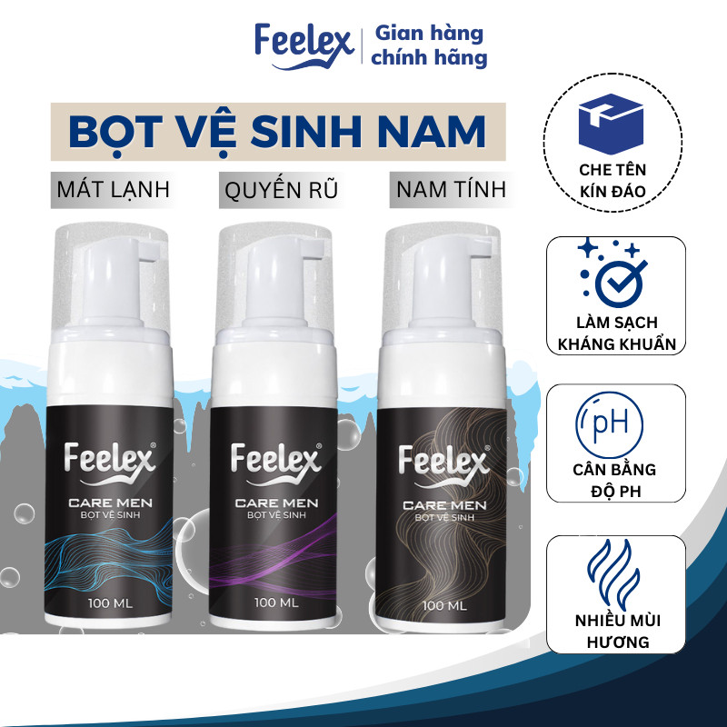 Bọt vệ sinh nam giới Feelex Care Men dung dịch vệ sinh tạo bọt 100ml