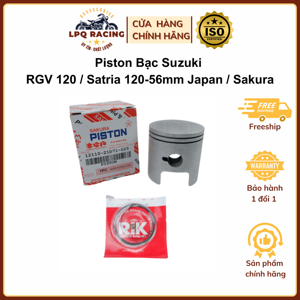 Piston Bạc Xipo RGV / Piston Bạc Sport RGV / Piston Bạc Satria / Chính Hãng Sakura