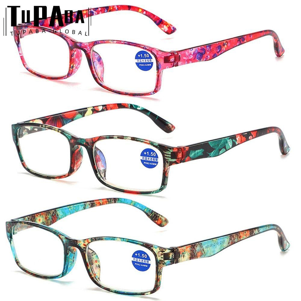 TUPABA  Reading Glasses Elegant With Glasses Bag Portable Eye Protection Ultra Light Frame