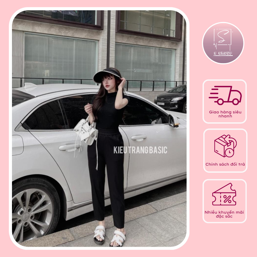 Quần Baggy Nữ Chất Tăm Co Giãn Siêu Mát - Sakura_Store_1188