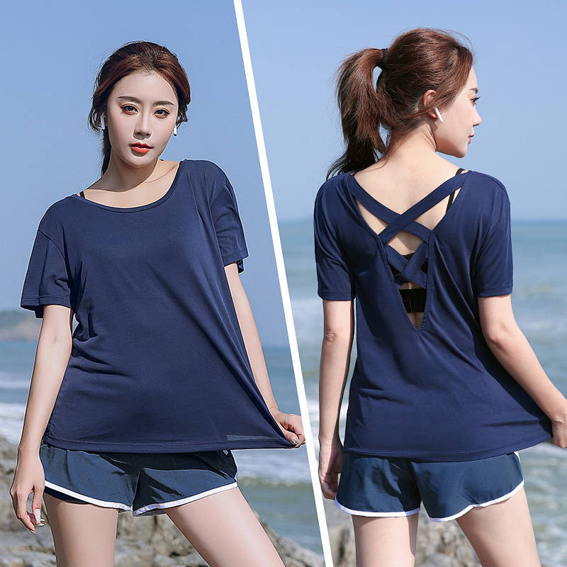 Plus Size Yoga Clothes T-shirt Women's Summer Casual Loose Slimmings Clothes Plump Girls Gym 100.00k