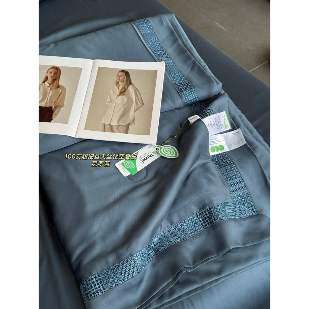 Chăn Tencel 140s Trần Bông Mùa Hè ,Mềm Mát, Vân Chìm Sang Trọng, Chất Lụa Tự Nhiên