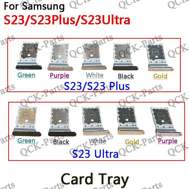 Thẻ Kép Cho Samsung Galaxy S23 S23 Plus S23 Ultra Điện Thoại Thẻ SIM Khay Đựng