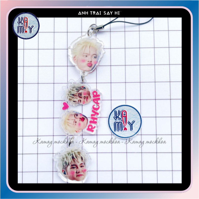 Móc khóa RhyCap 3 mảnh in UV 2 mặt anh trai - Kamay