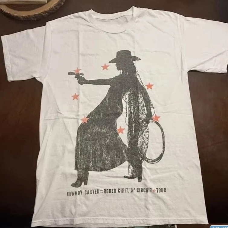 Áo thun Cotton Tour diễn Beyonce Cowboy Carter 2025 Unisex mùa hè