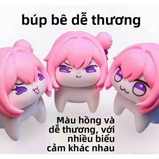 Mô Hình Chibi Doro Doris Chó Hồng Dễ Thương Quà Tặng Mô Hình GK Bộ Trang Trí Bàn Làm Việc