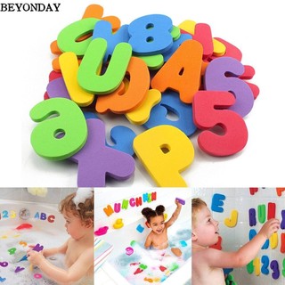 BEYONDAY 36 chiếc Bộ xốp cho trẻ em Nhãn dán số chữ cái trò chơi