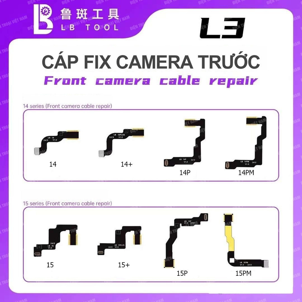 Thanh fix camera trước Luban / cáp fix camera trước Luban 14-15PM