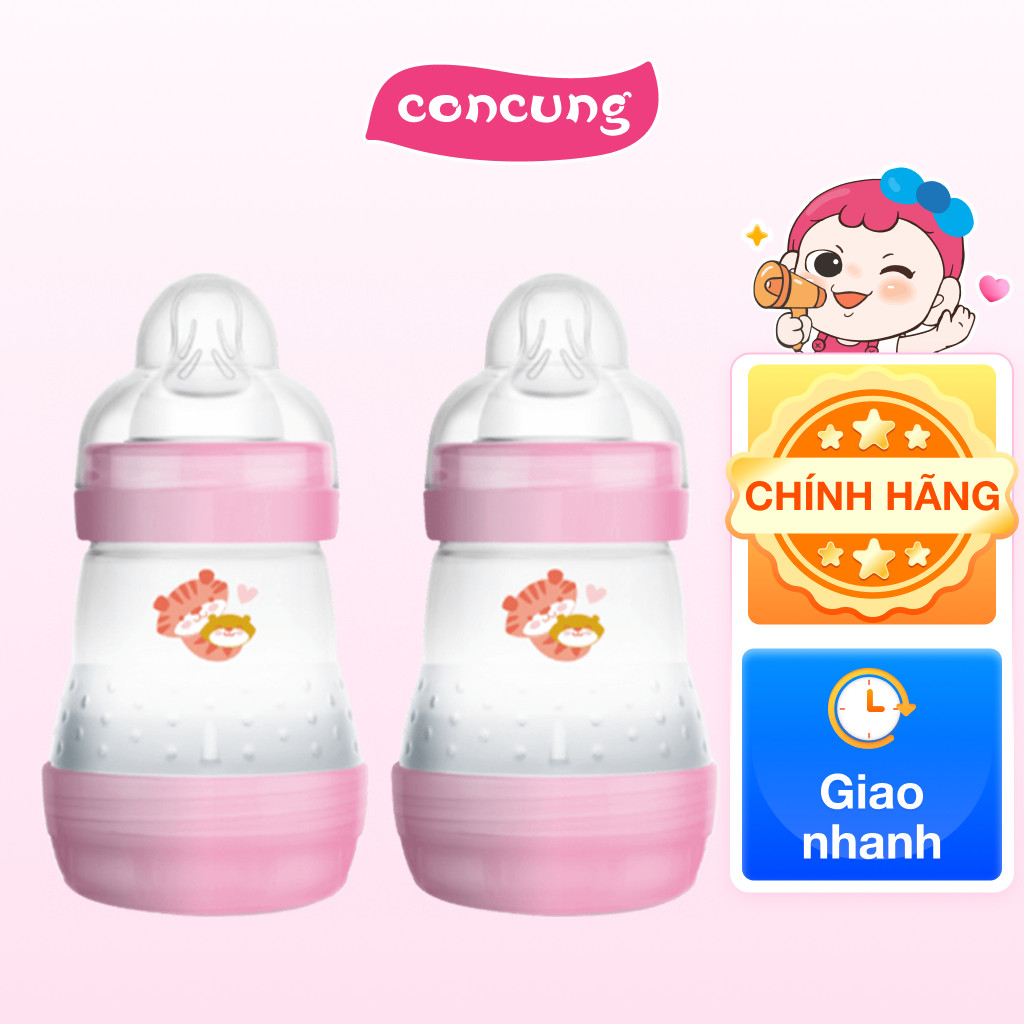 Combo 2 Bình sữa Mam Easy Start Anticolic 160ml - Hồng