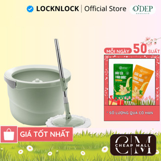 Cây lau nhà LocknLock Chính hãng, tự vắt 360 độ xoay tay có bông lau mềm, bộ cây lau sàn nhà dễ vệ sinh - CHEAP CMO