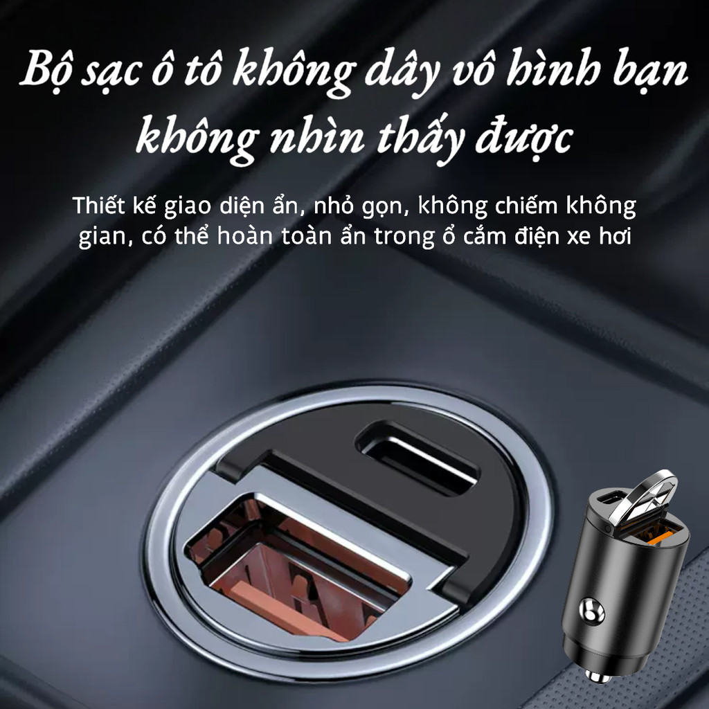 Charger ô tô ẩn trong, sạc nhanh 45W - Tiện lợi và nhỏ gọn