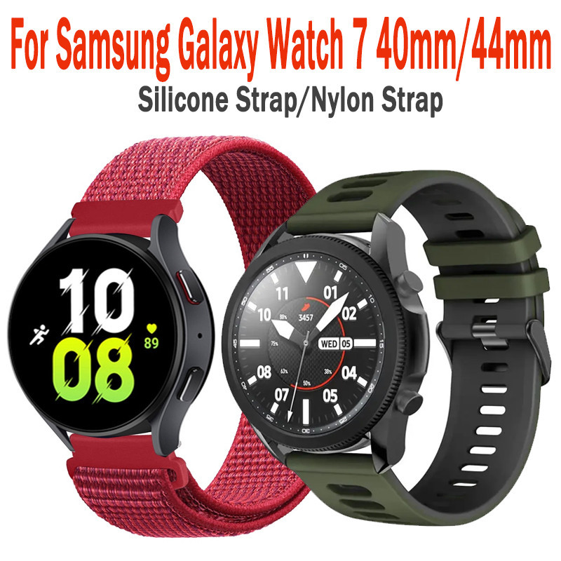 Dây đeo vòng Nylon cho Samsung Galaxy Watch 7 40 / 44mm Dây đeo đồng hồ cho Galaxy Watch FE Vòng đeo