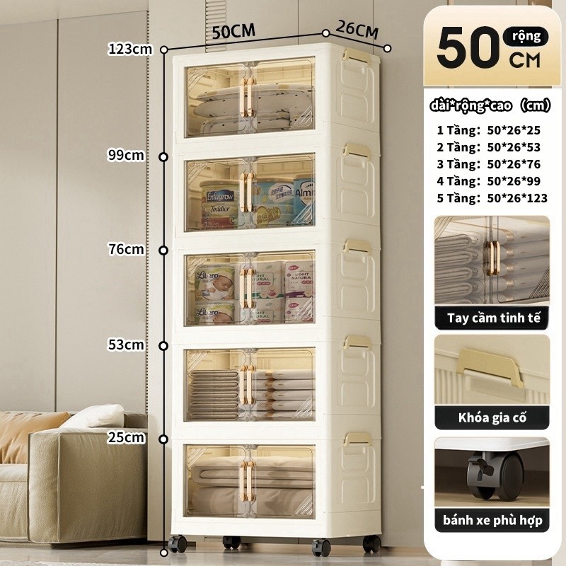 Tủ đựng đồ gấp mới không cần lắp đặt, chịu lực tốt, tủ đẹp, chất liệu nhựa PP mẹ và bé, đựng quần áo và đồ lặt vặt | BigBuy360 - bigbuy360.vn