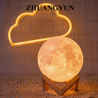 Đèn LED Để Bàn Hình Mặt Trăng 8cm