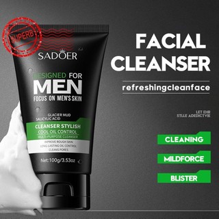 Sadoer Men Facial Wash Deep Oil Clear Men 's Cool Multi-purpose 100g Sữa Rửa Mặt Z5e1