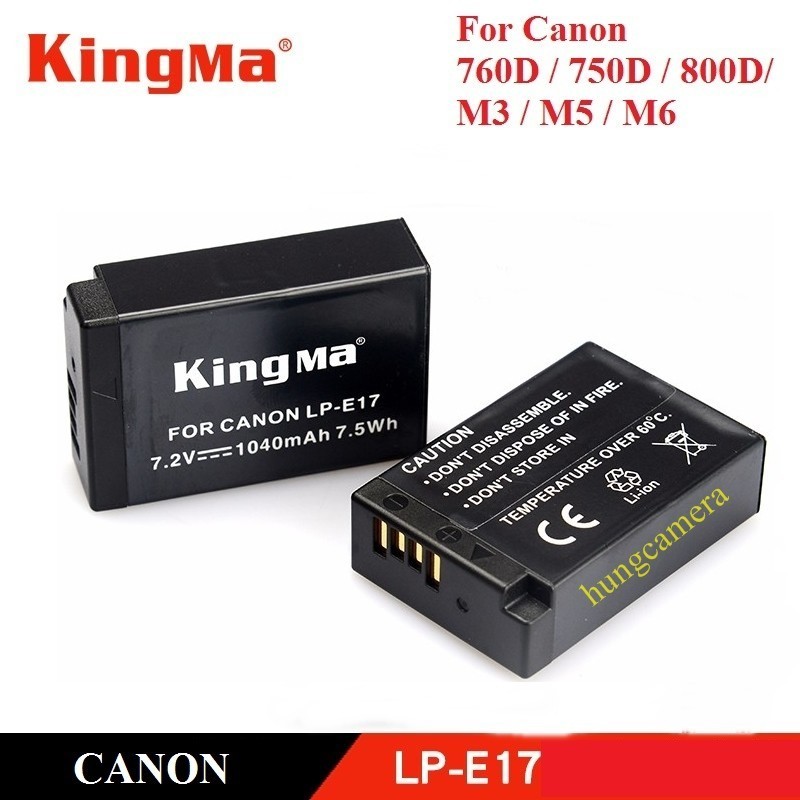 Pin máy ảnh Canon LP-E17 - KingMa chính hãng