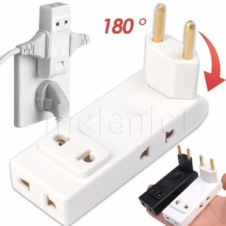Bộ chuyển đổi phích cắm mở rộng ổ cắm tường - Bộ chuyển đổi nguồn - Phụ kiện du lịch Châu Âu - Xoay 180 độ, Di động, Đa chức năng - Ổ cắm điện 4 trong 1 EU