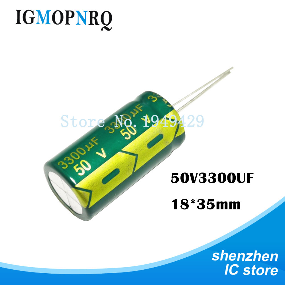 5 CÁI 50V3300UF 18 * 35mm 3300UF 50V 18 * 35 Tụ điện phân 50V3300UF