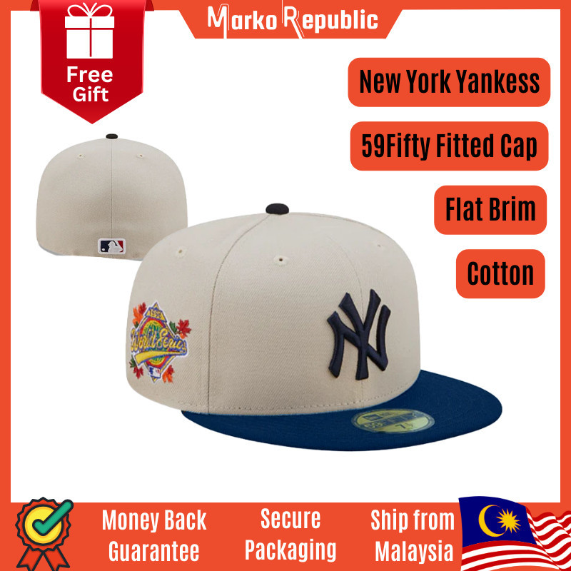 Mũ 59FIFTY Unisex New York Yankees, thiết kế snapback, vừa vặn cho nam nữ