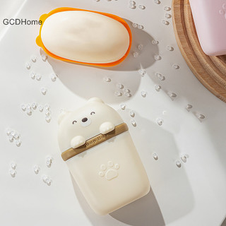 Gcdhome Hoạt Hình Gấu Xà Phòng Di Động Món Ăn Kín Hộp Bảo Quản Chống Thấm Nước Du Lịch Nhà Phòng Tắm Hộp Xà Phòng Cắm Trại Bảo Quản Di Động Hộp Xà Phòng HOT