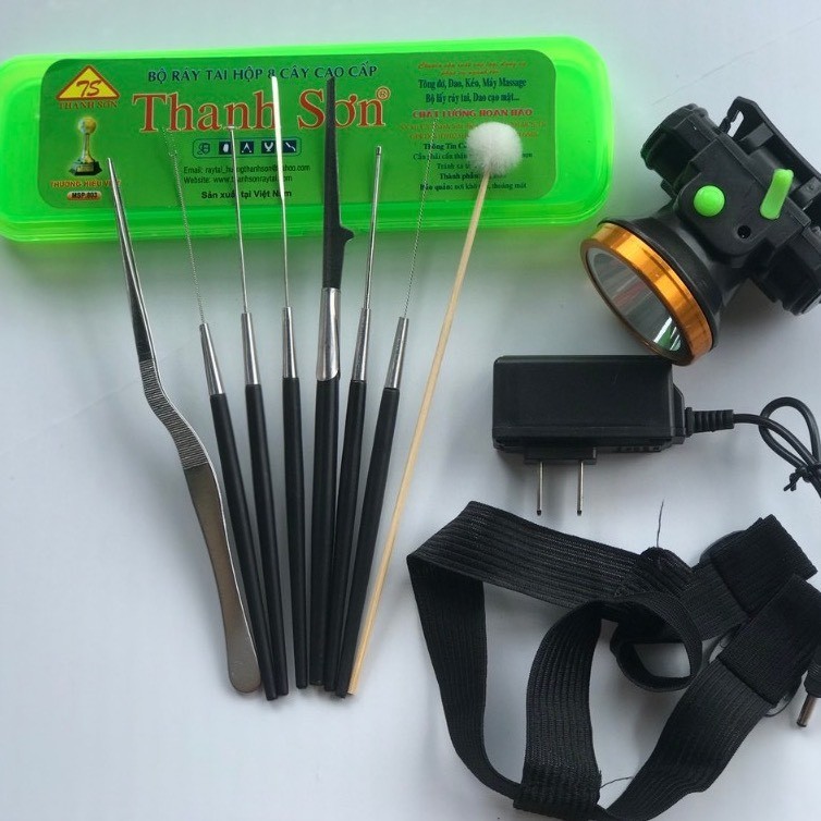 Combo bộ dụng cụ ráy tai+đèn đội đầu ( Bách tạp hóa hỗn hợp 86)
