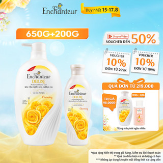 Combo Sữa tắm nước hoa Enchanteur Charming 650g + Sữa dưỡng thể dưỡng ẩm Enchanteur Charming 200g