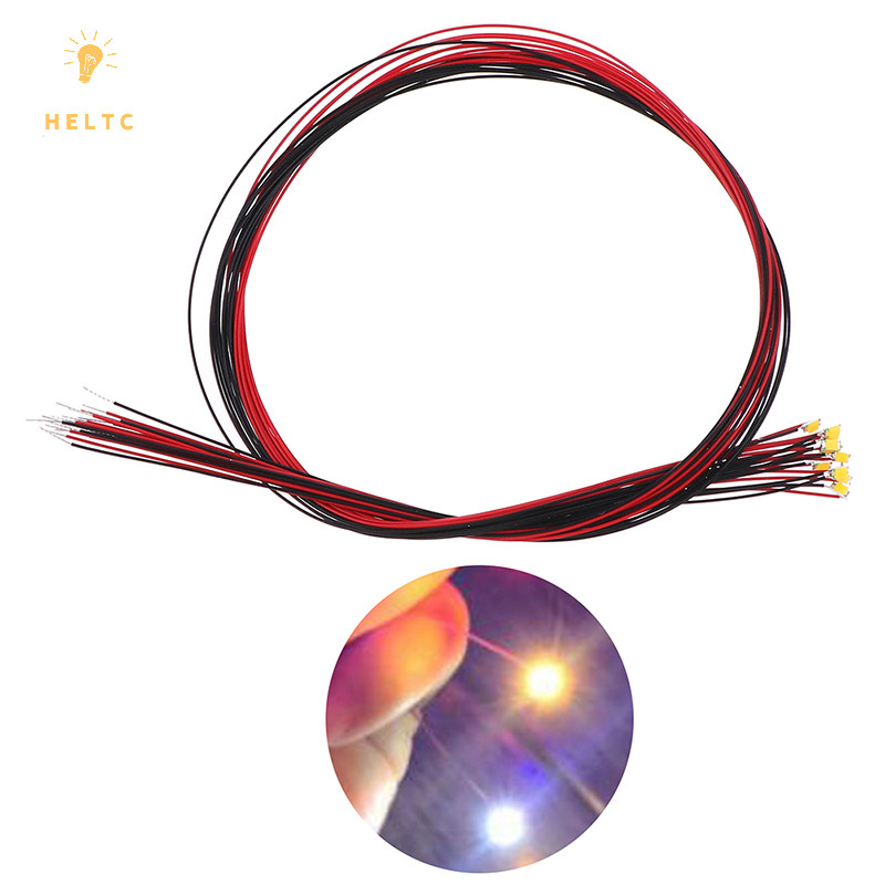 [Heltc] 10 Cái 20cm t0603wm hàn micro litz có dây màu trắng ấm smd led 0603 [VN]