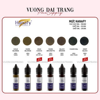 [CHÍNH HÃNG] Mực Hanafy của Nga độ bám cao bong đậm Mini 3ml - 5ml/ Fullsize 15ml