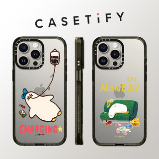 Casetify Thú Vị Suy Niệm Vịt Lười Trong Suốt Chống Sốc Acrylic Ốp Lưng Điện Thoại iPhone 15 Pro Max 14 Plus 13 ProMax 12 12Pro Ốp Lưng Bảo Vệ Cứng