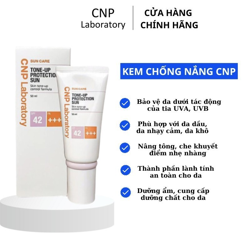 Kem chống nắng CNP Laboratory Tone-Up Protection Sun SPF42/PA+++ 50ml Chính Hãng